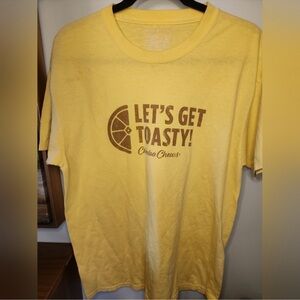 Cheeba Chews “Let’s Get Toasty!” Unisex Yellow Tee Size Medium